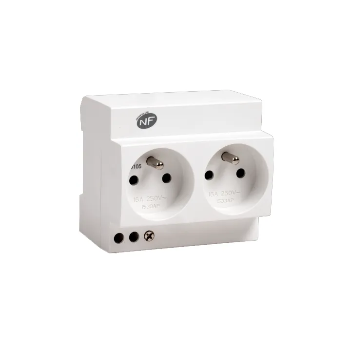 Double prise modulaire 2P+T 16A