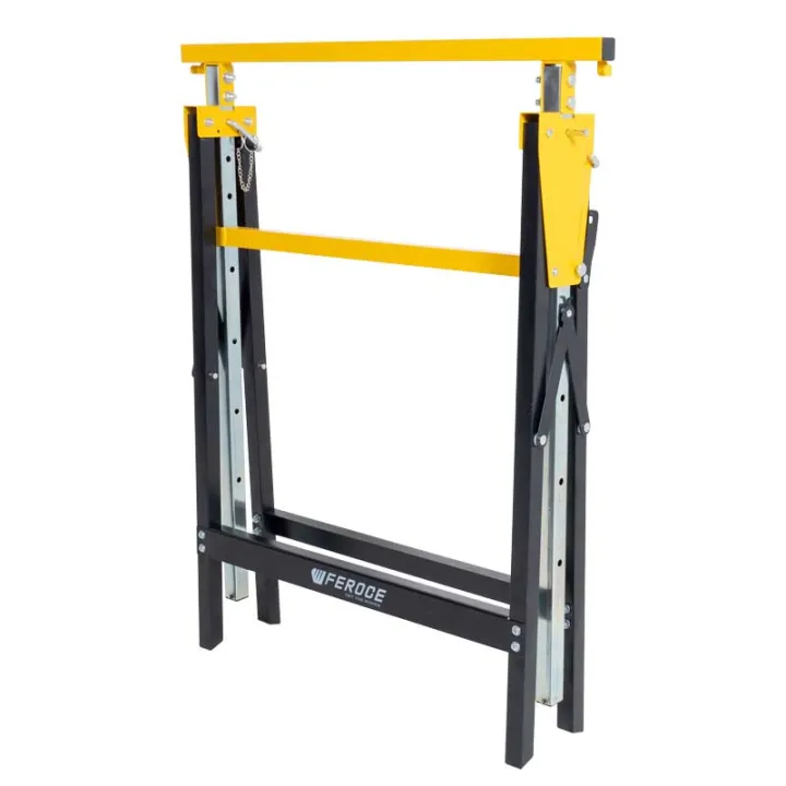 Lot de 2 Tréteaux télescopiques pliables 200Kgréglables Feroce