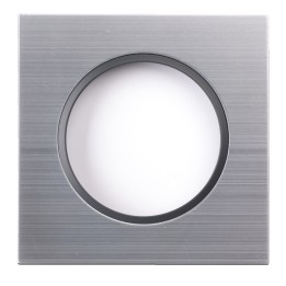 OHMTEC Epure Plaque Simple Alu Brossé Et Anthracite 