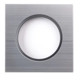 OHMTEC Epure Plaque Simple Alu Brossé Et Anthracite 
