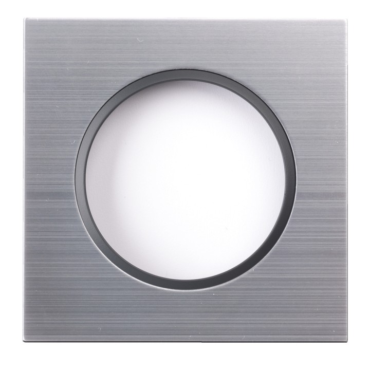 OHMTEC Epure Plaque Simple Alu Brossé Et Anthracite 