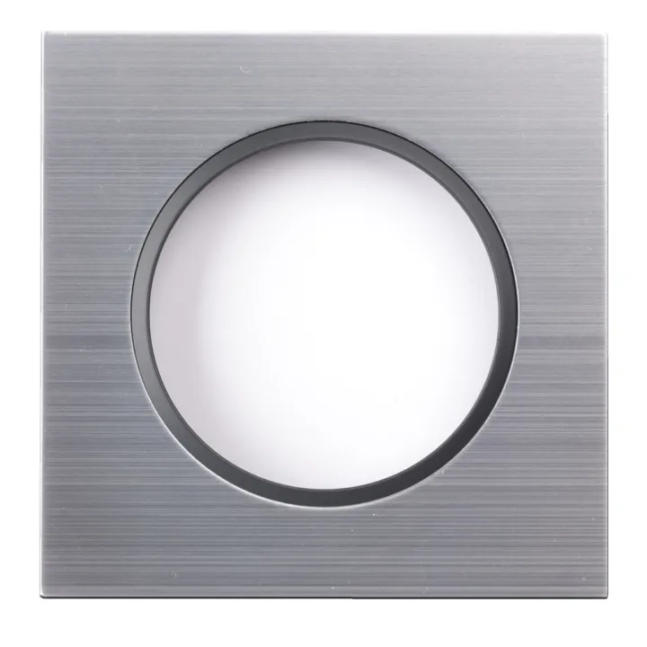 OHMTEC Epure Plaque Simple Alu Brossé Et Anthracite 