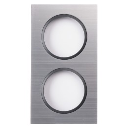 OHMTEC Epure Plaque Double Alu Brossé Et Anthracite 