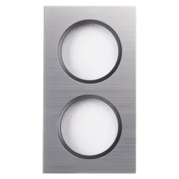 OHMTEC Epure Plaque Double Alu Brossé Et Anthracite 
