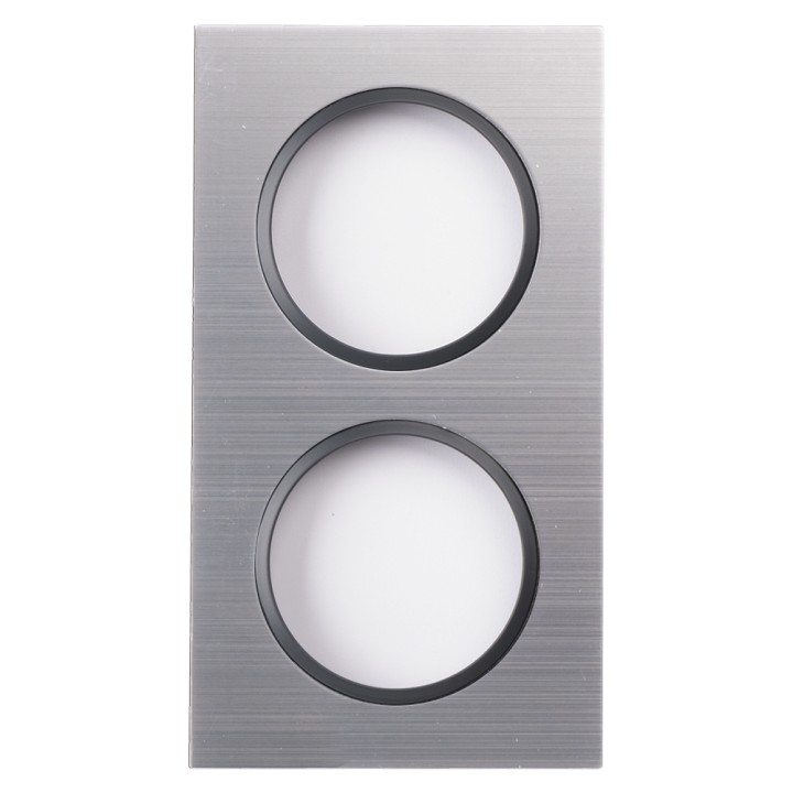 OHMTEC Epure Plaque Double Alu Brossé Et Anthracite 