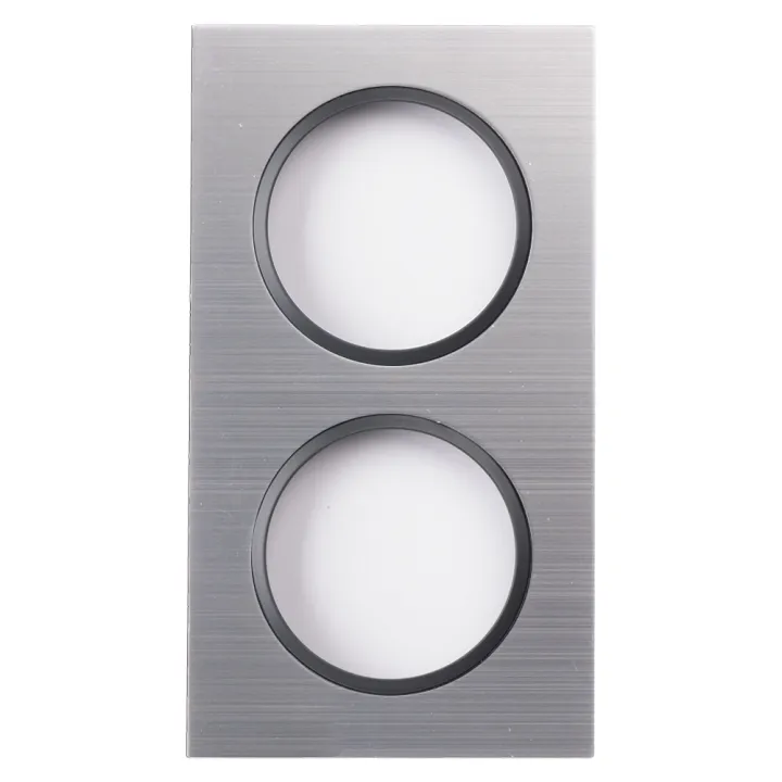 OHMTEC Epure Plaque Double Alu Brossé Et Anthracite 