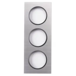 OHMTEC Epure Plaque Triple Alu Brossé Et Anthracite 