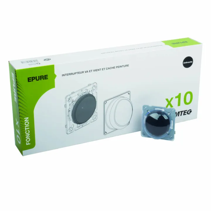 OHMTEC Epure Lot 10 Va Et Vient Anthracite + Cache Peinture 