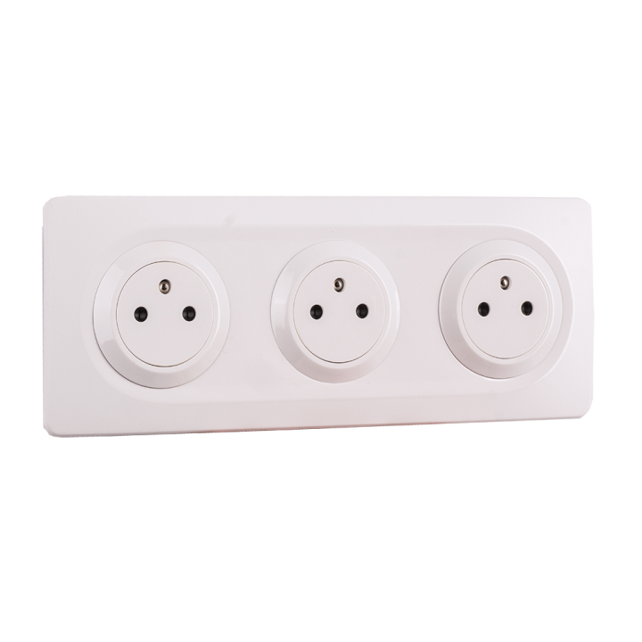 OHMTEC Epure Prise 2P+T 16A Affleurante Blanc 