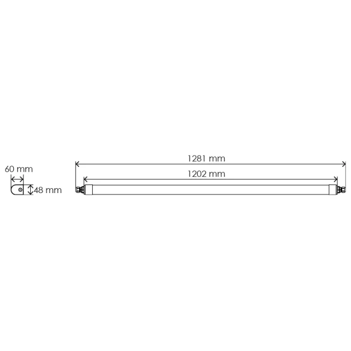 Réglette LED étanche 36W 120cm