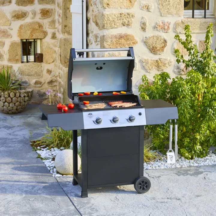 Barbecue Gaz ROSTER 3 Brûleurs Plancha Intégrale