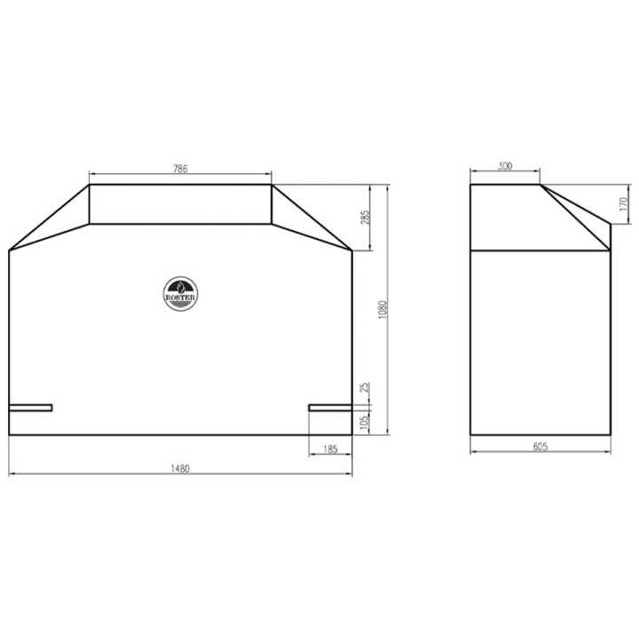 Housse de protection imperméable pour barbecue à gaz 5 feux Réf 660150