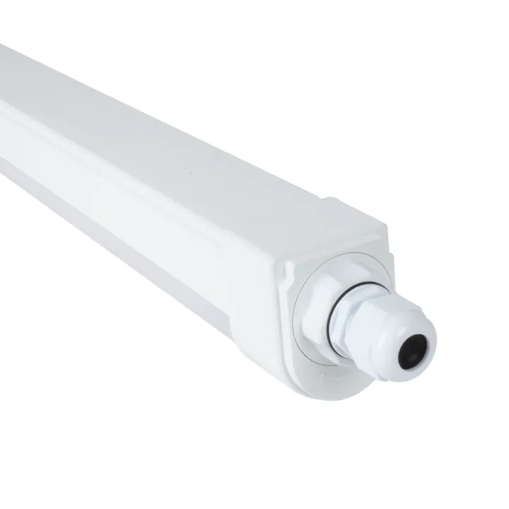 Réglette LED étanche câblage traversant 120cm 36W 4000K IP66 EXALIGHT