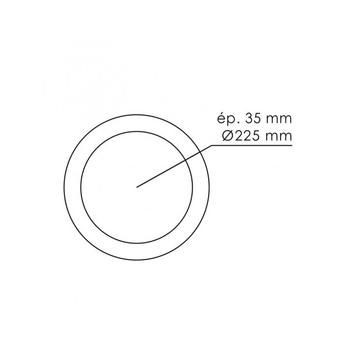 Plafonnier LED rond 18W 4000K Ø226mm