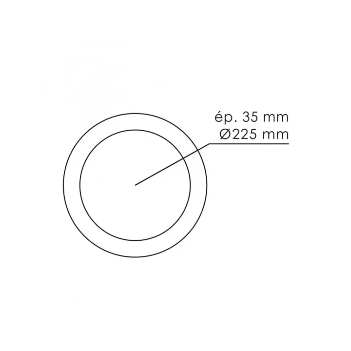 Plafonnier LED rond 18W 4000K Ø226mm