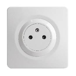 OHMTEC Epure Prise 2P+T affleurante complet blanc + griffes de fixation