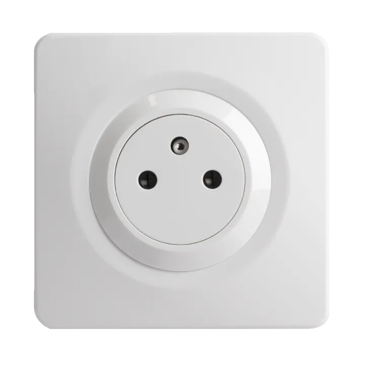 OHMTEC Epure Prise 2P+T affleurante complet blanc + griffes de fixation