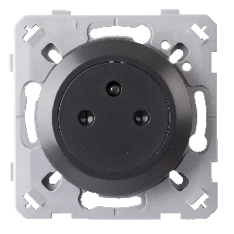 OHMTEC Epure Prise 2P+T 16A affleurante anthracite 