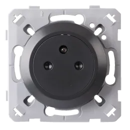 OHMTEC Epure Prise 2P+T 16A affleurante anthracite 