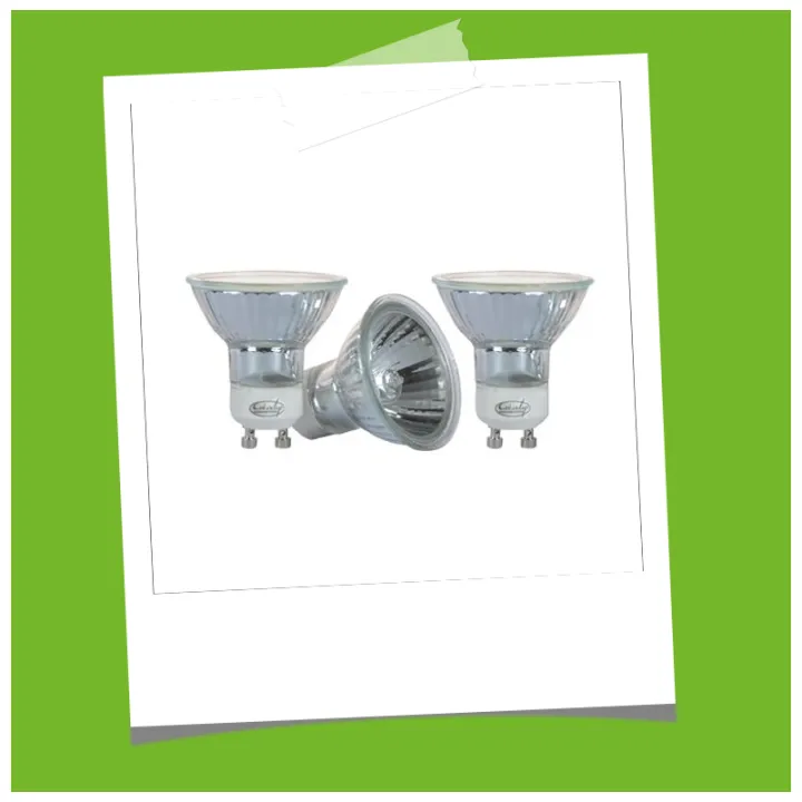 Lot de 3 ampoules halogènes GU10 35W Blanc chaud CREALYS
