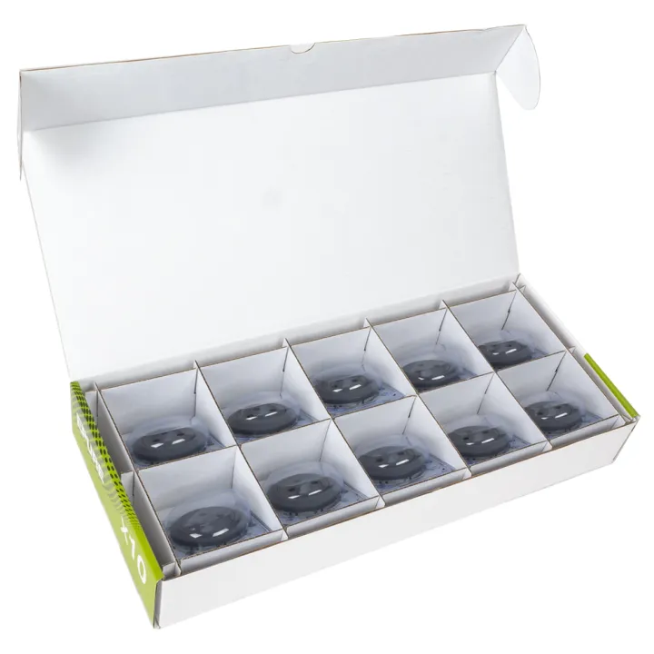 OHMTEC Epure Lot 10 Prises affleur anthracite + cache peinture 