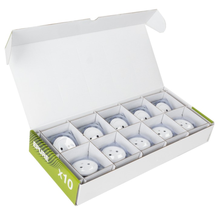 OHMTEC Epure Lot 10 Prises Affleurantes Blanc + Cache Peinture 