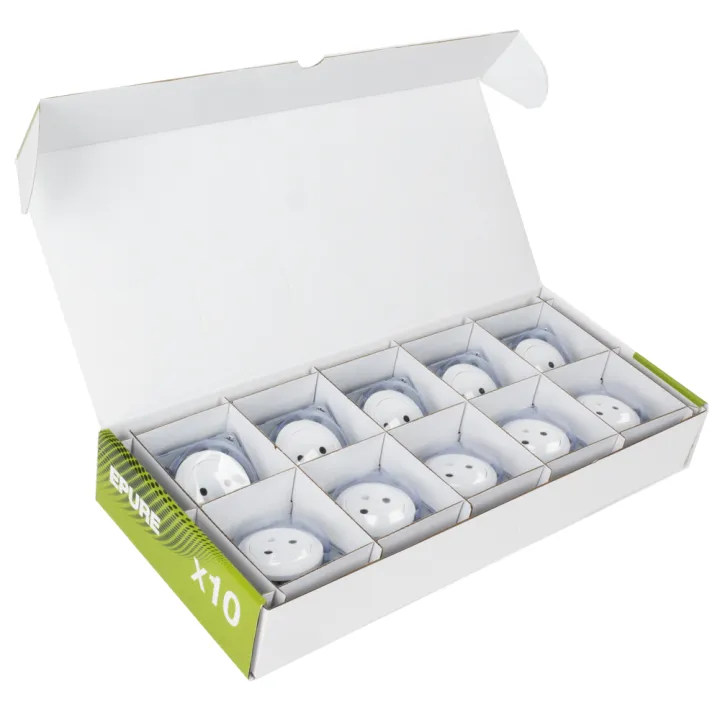 OHMTEC Epure Lot 10 Prises Affleurantes Blanc + Cache Peinture 