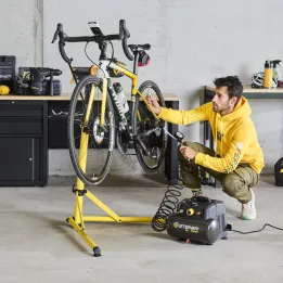 Pied d’atelier pliable pour vélo