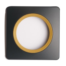 OHMTEC Epure Plaque Simple Gris Anthracite Insert Bronze 