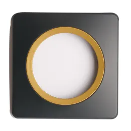OHMTEC Epure Plaque Simple Gris Anthracite Insert Bronze 
