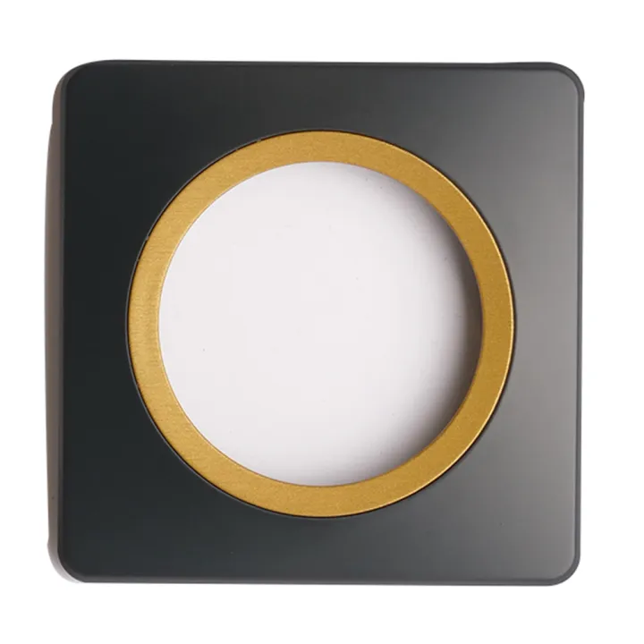 OHMTEC Epure Plaque Simple Gris Anthracite Insert Bronze 