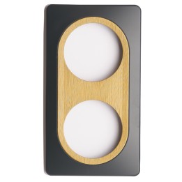 OHMTEC Epure Plaque Double Gris Anthracite Insert Bronze 