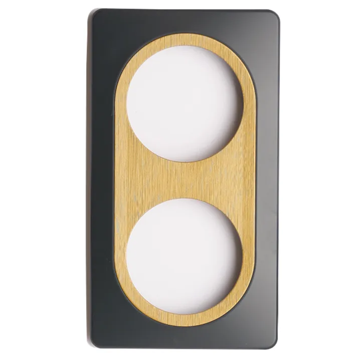 OHMTEC Epure Plaque Double Gris Anthracite Insert Bronze 