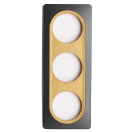 OHMTEC Epure Plaque Triple Gris Anthracite Insert Bronze 