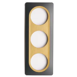 OHMTEC Epure Plaque Triple Gris Anthracite Insert Bronze 