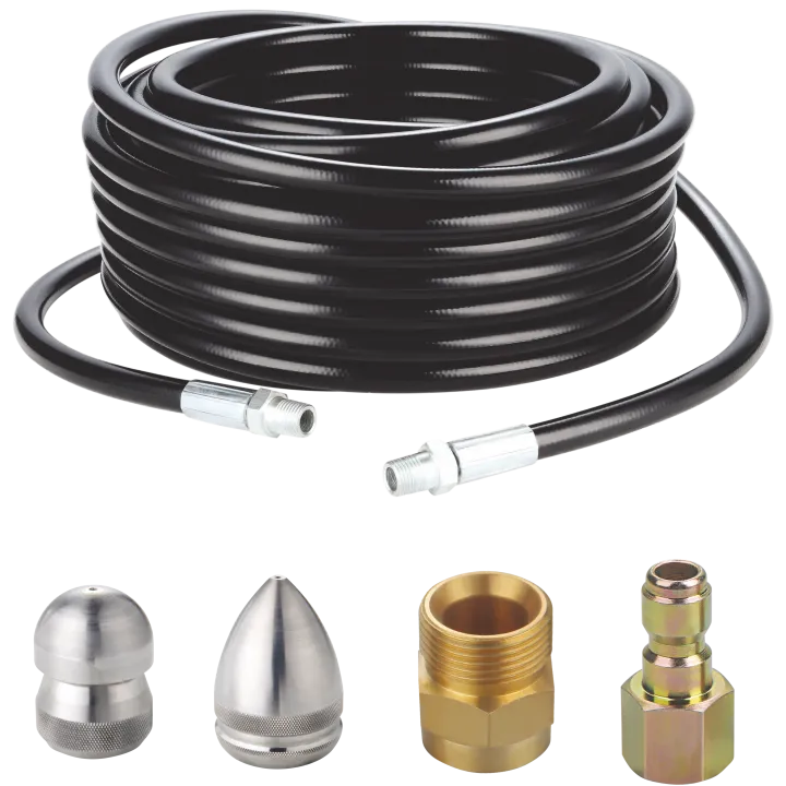 Kit déboucheur de canalisation 20m pour nettoyeur haute pression thermique ref.216004, ref.216005 et ref.216014 STEINER