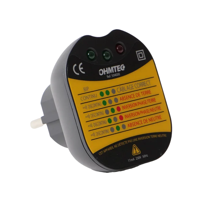 Testeur de prise 2P+T OHMTEC