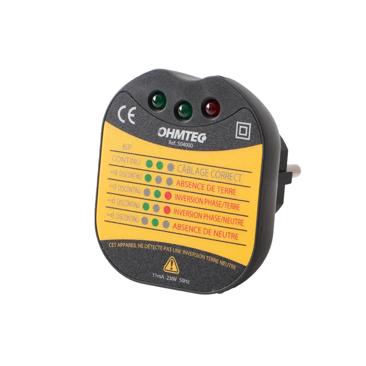 Testeur de prise 2P+T OHMTEC
