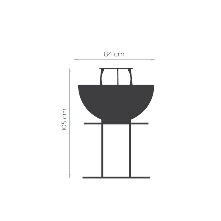 Brasero plancha Stilo 800 Corten - MASURIA