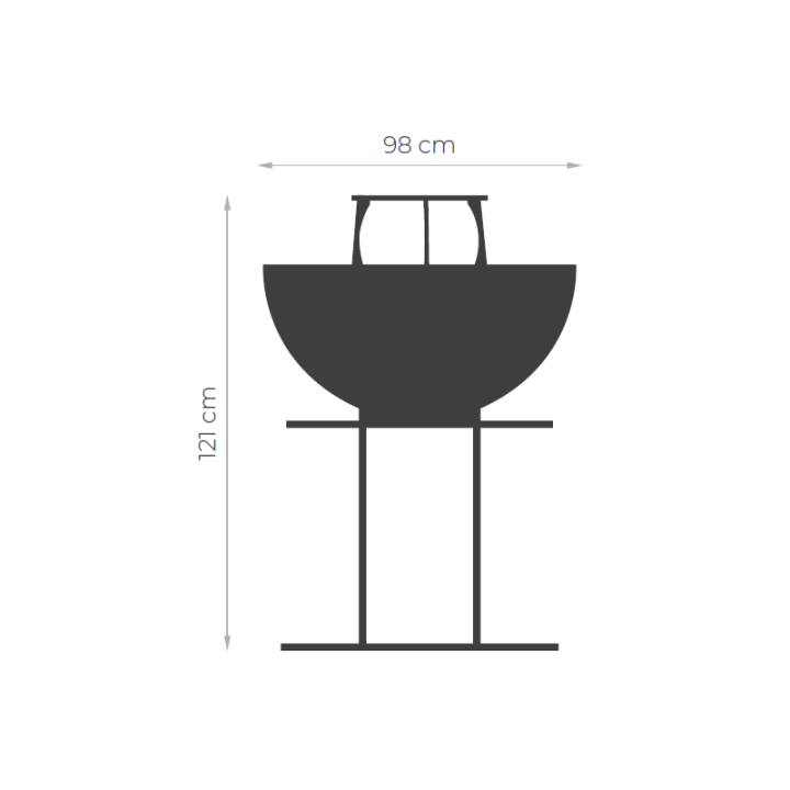 Brasero plancha Stilo 1000 Corten - MASURIA