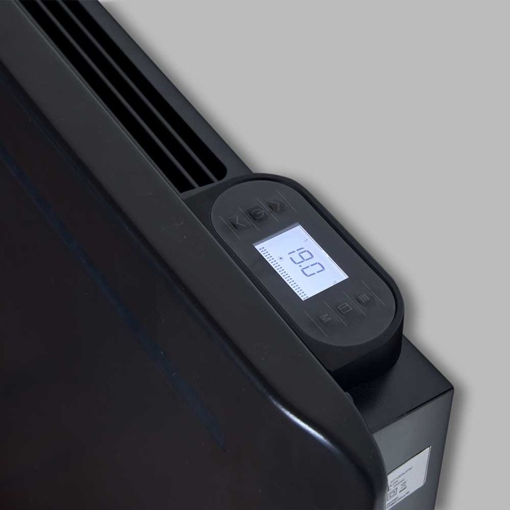 Radiateur à inertie fonte 2000W Noir écran digital Eco Design NF