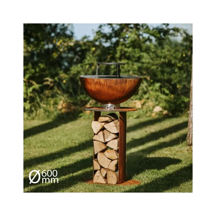 Brasero plancha Stilo Ø600 Corten - MASURIA