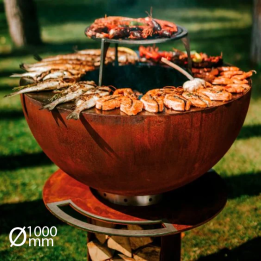 Brasero plancha Stilo Ø1000 Corten - MASURIA