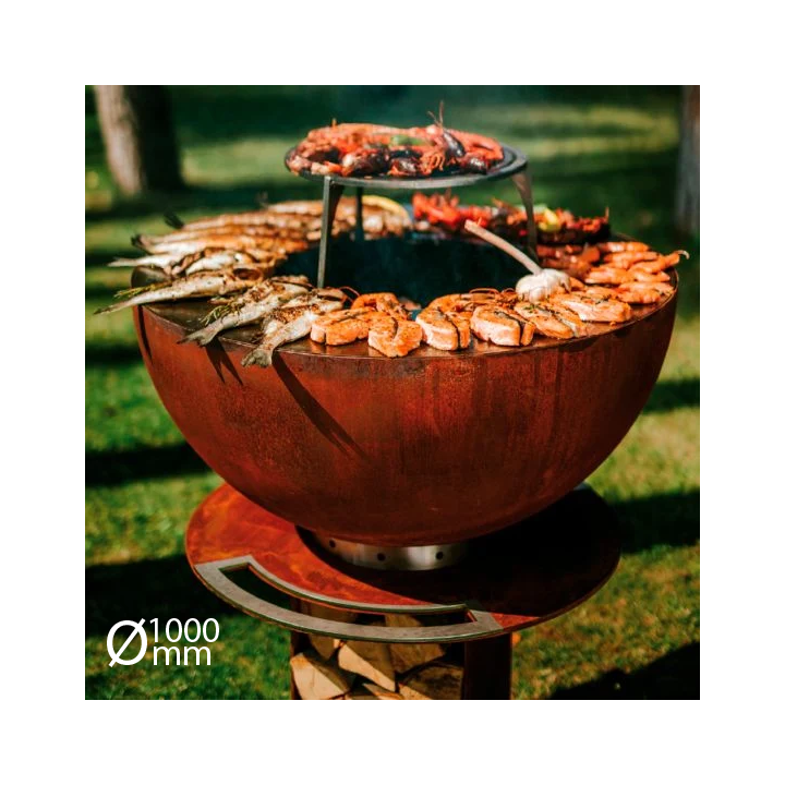 Brasero plancha Stilo Ø1000 Corten - MASURIA
