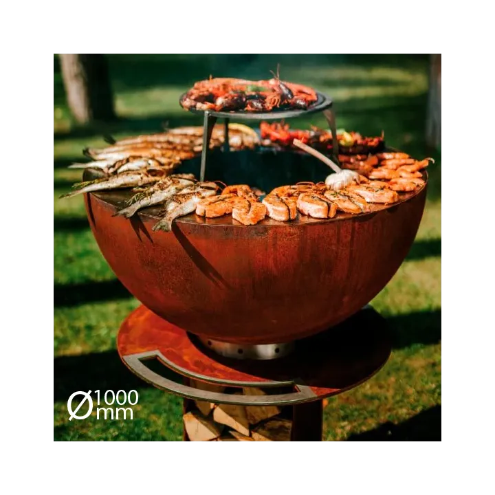 Brasero plancha Stilo Ø1000 Corten - MASURIA