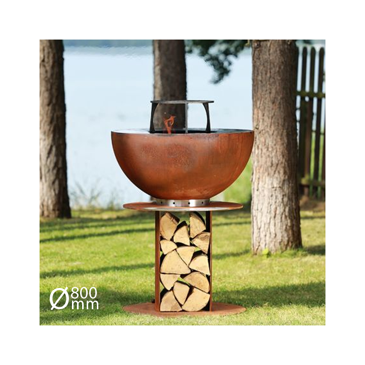 Brasero plancha Stilo Ø800 Corten - MASURIA