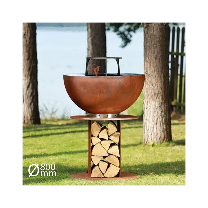 Brasero plancha Stilo Ø800 Corten - MASURIA