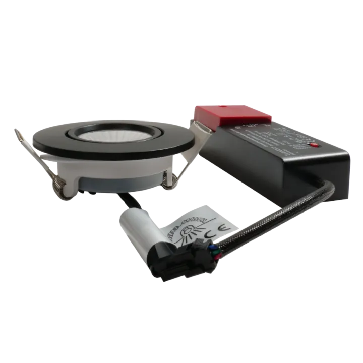 Spot noir encastré orientable LED 6W RT 2012/RE2020
