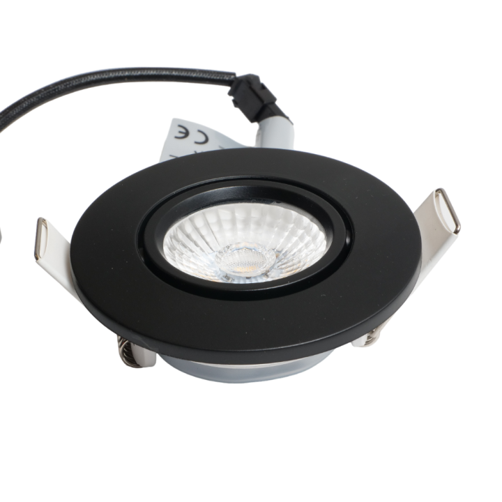 Spot noir encastré orientable LED 6W RT 2012/RE2020