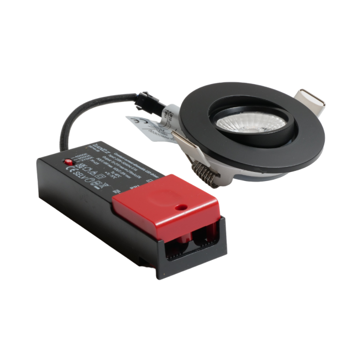 Spot noir encastré orientable LED 6W RT 2012/RE2020